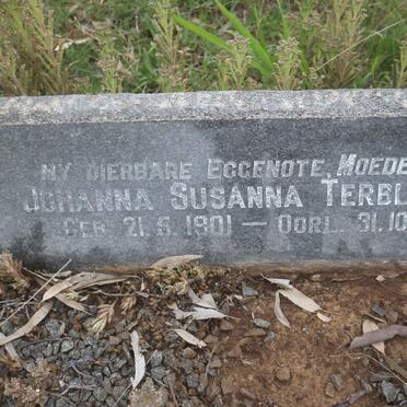 TERBLANCHE Louis Adriaan 1892-1956 &amp; Johanna Susanna 1901-1981