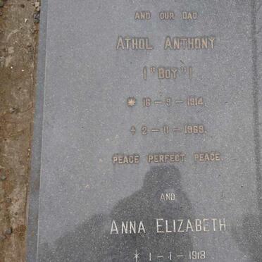 TIDBURY Athol Anthony 1914-1969 &amp; Anna Elizabeth 1918-1993