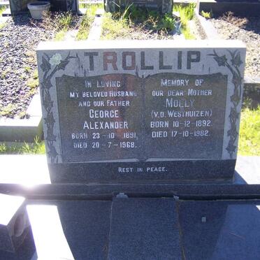 TROLLIP George Alexander 1891-1968 &amp; Molly v.d. WESTHUIZEN 1892-1982