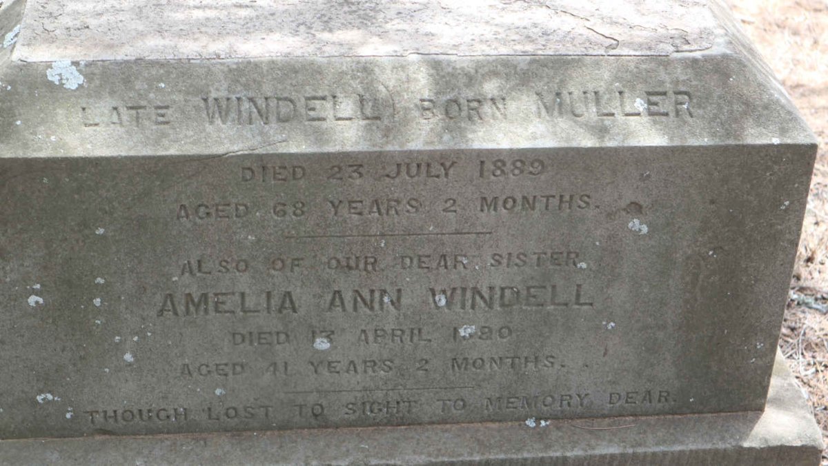 WINDELL nee MULLER -1889 :: WINDELL Amelia Ann -1890