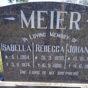 MEIER Rebecca 1898-1980 :: MEIER Isabella 1904-1974 :: MEIER Johanna 1906-1984