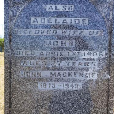 MACKENZIE John 1873-1943 &amp; Adelaide -1906