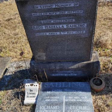 SAHLING Richard Geoffrey 1938-2017 &amp; Cecilie Eleanor FULLER 1942-2001