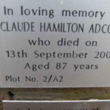 ADCOCK Claude Hamilton -2002