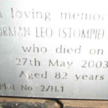 DILLEY Norman Leo -2003