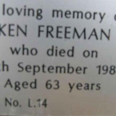 FREEMAN Ken -1986