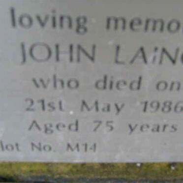 LAING John -1986
