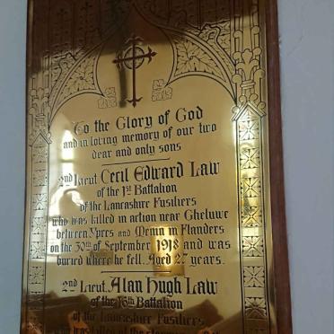 LAW Cecil Edward -1918 :: LAW Alan Hugh -1918