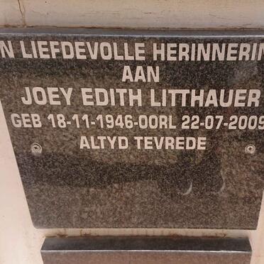 LITTHAUER Joey Edith 1946-2009