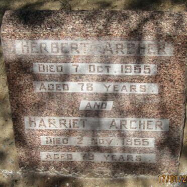 ARCHER Herbert -1955 &amp; Harriet -1955