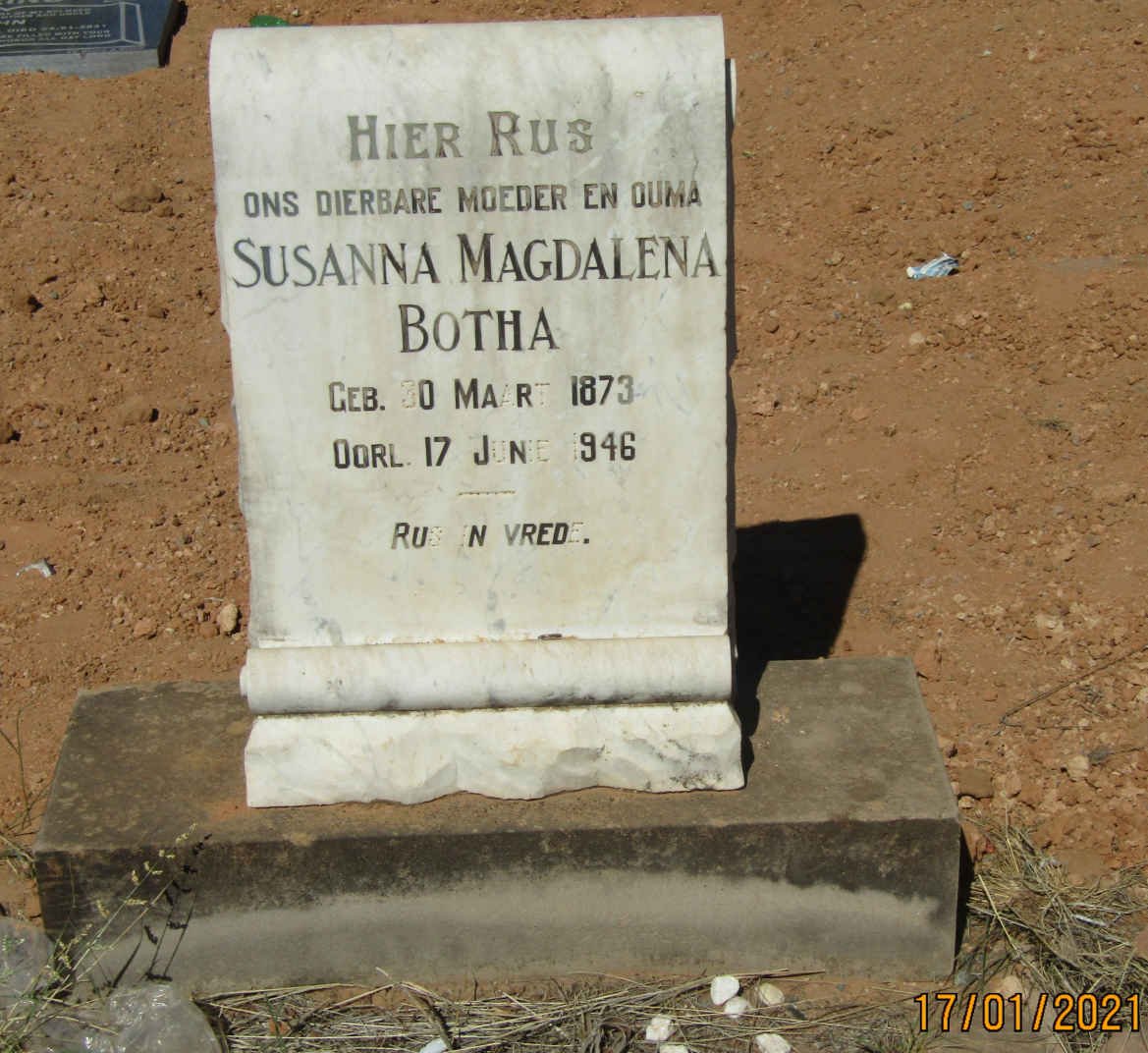 BOTHA Susanna Magdalena 1873-1946