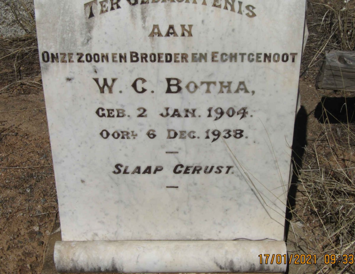 BOTHA W.C. 1904-1938