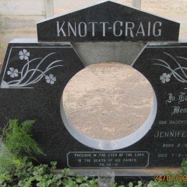 CRAIG Jennifer Gail 1961-1985, KNOTT