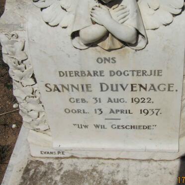 DUVENAGE Sannie 1922-1937