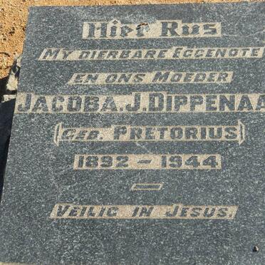 DIPPENAAR Jacoba J. nee PRETORIUS 1892-1944