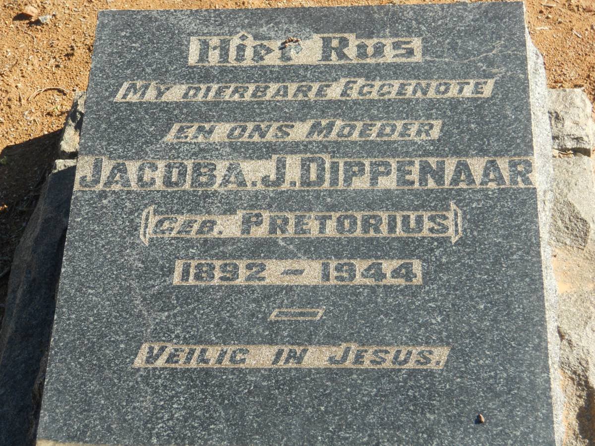 DIPPENAAR Jacoba J. nee PRETORIUS 1892-1944