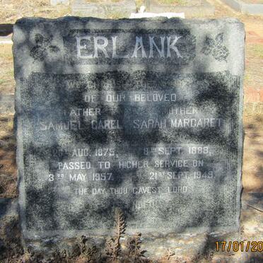 ERLANK Samuel Carel 1875-1957 &amp; Sarah Margaret 1888-1949