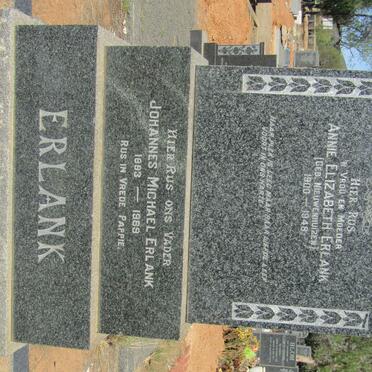 ERLANK Johannes Michael 1893-1969 &amp; Annie Elizabeth NIEUWENHUIZEN 1900-1948