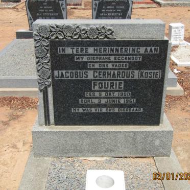 FOURIE Jacobus Gerhardus 1900-1961
