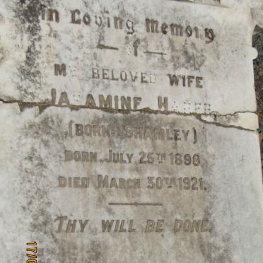 HAREB Jasmine nee SHAMLEY 1898-1921
