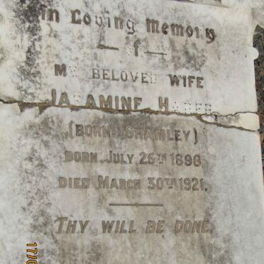 HAREB Jasmine nee SHAMLEY 1898-1921