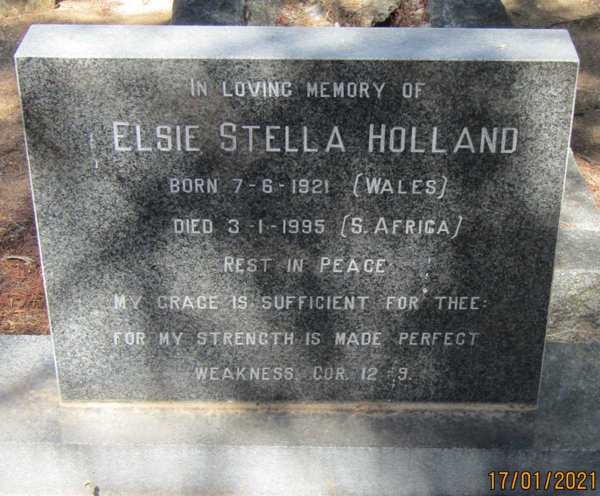 HOLLAND Elsie Stella 1921-1995