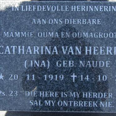 HEERDEN Catharina, van nee NAUDE 1919-2009