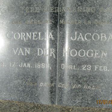 HOOGEN Cornelia Jacoba, van der 1889-1954