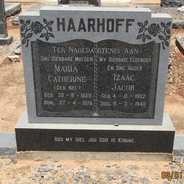 HAARHOFF Izaac Jacobus 1882-1948 &amp; Maria Catherine NEL 1889-1976