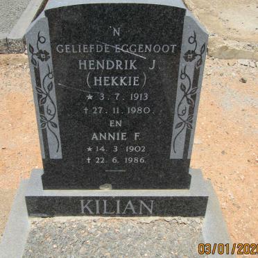 KILIAN Hendrik J. 1913-1980 &amp; Annie F. 1902-1986