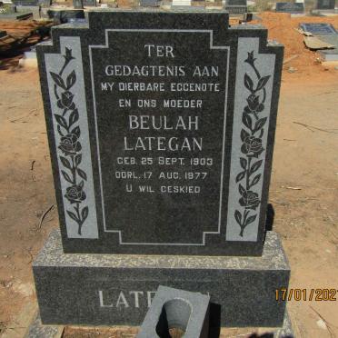 LATEGAN Beulah 1903-1977