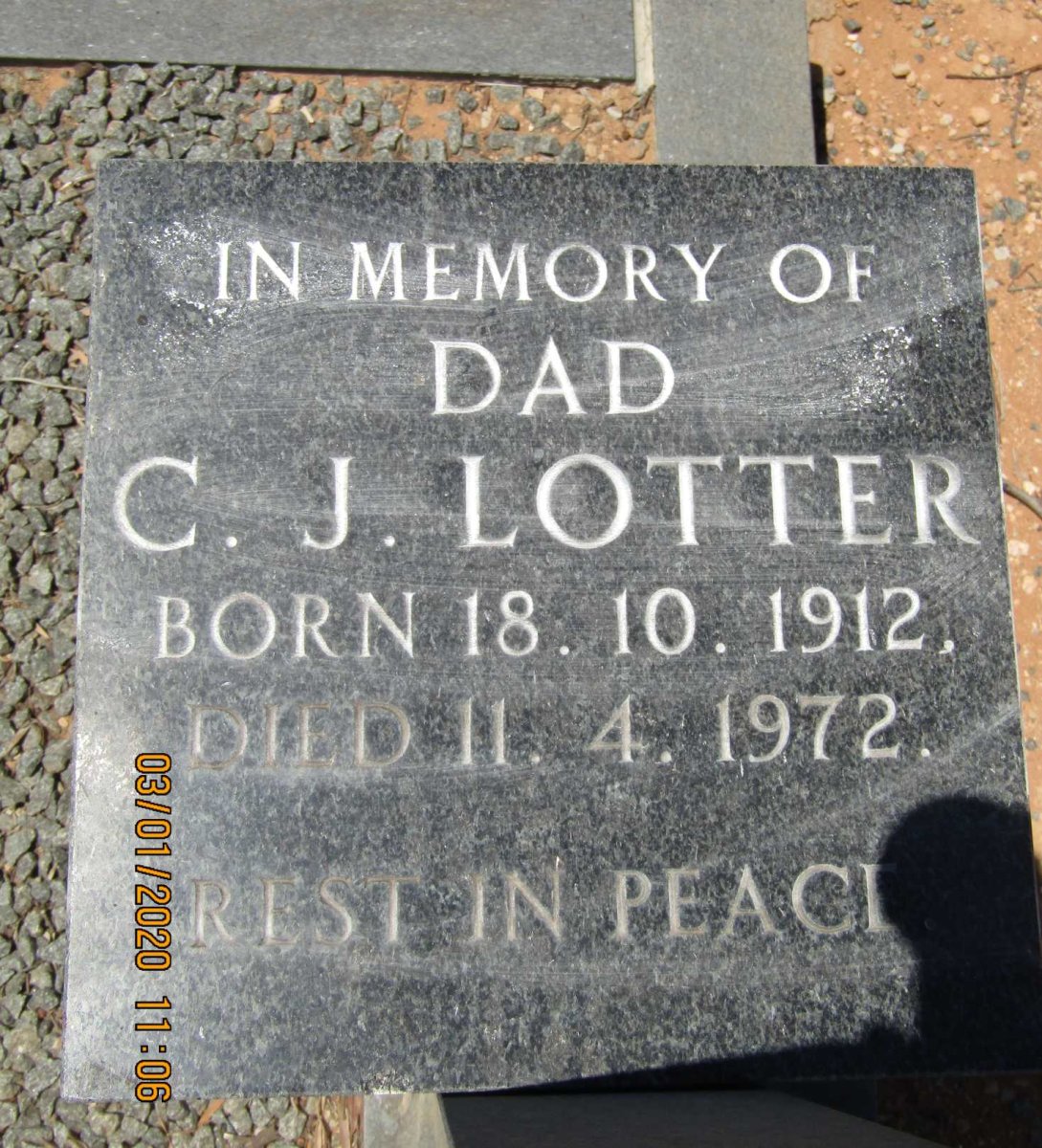 LOTTER C.J. 1912-1972