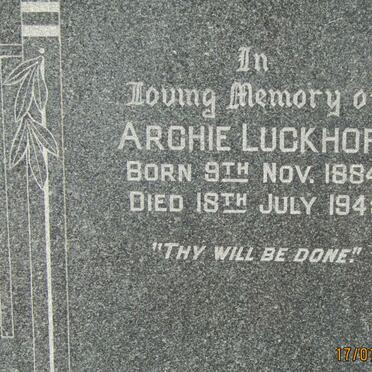 LUCKHOFF Archie 1884-1945