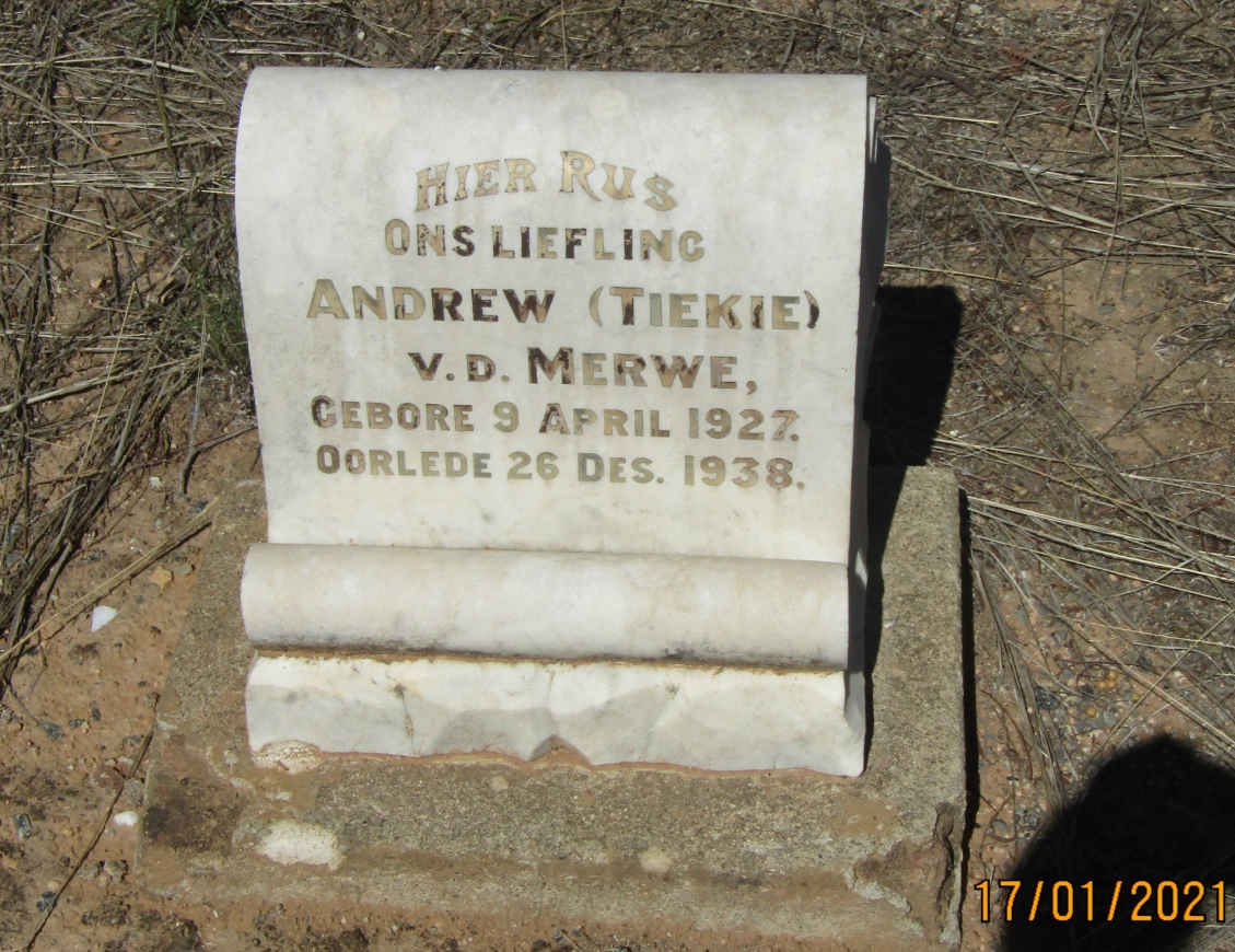 MERWE Andrew, v.d. 1927-1938