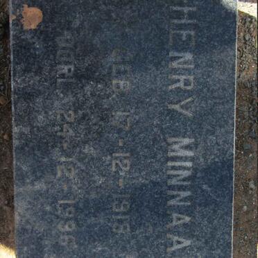 MINNAAR Henry 1918-1996