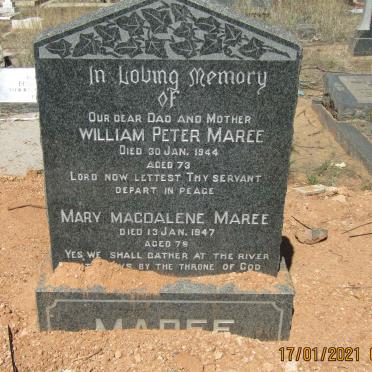 MAREE William Peter -1944 &amp; Mary Magdelene -1947