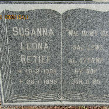 RETIEF Susanna Leona 1909-1995