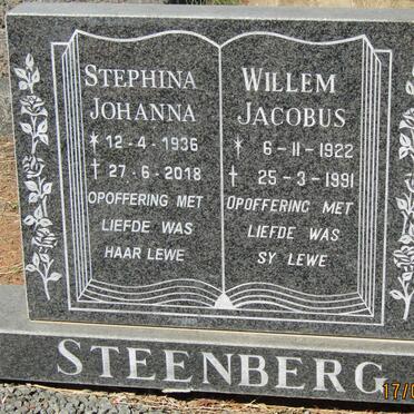 STEENBERG Willem Jacobus  1922-1991 &amp; Stephina Johanna 1936-2018