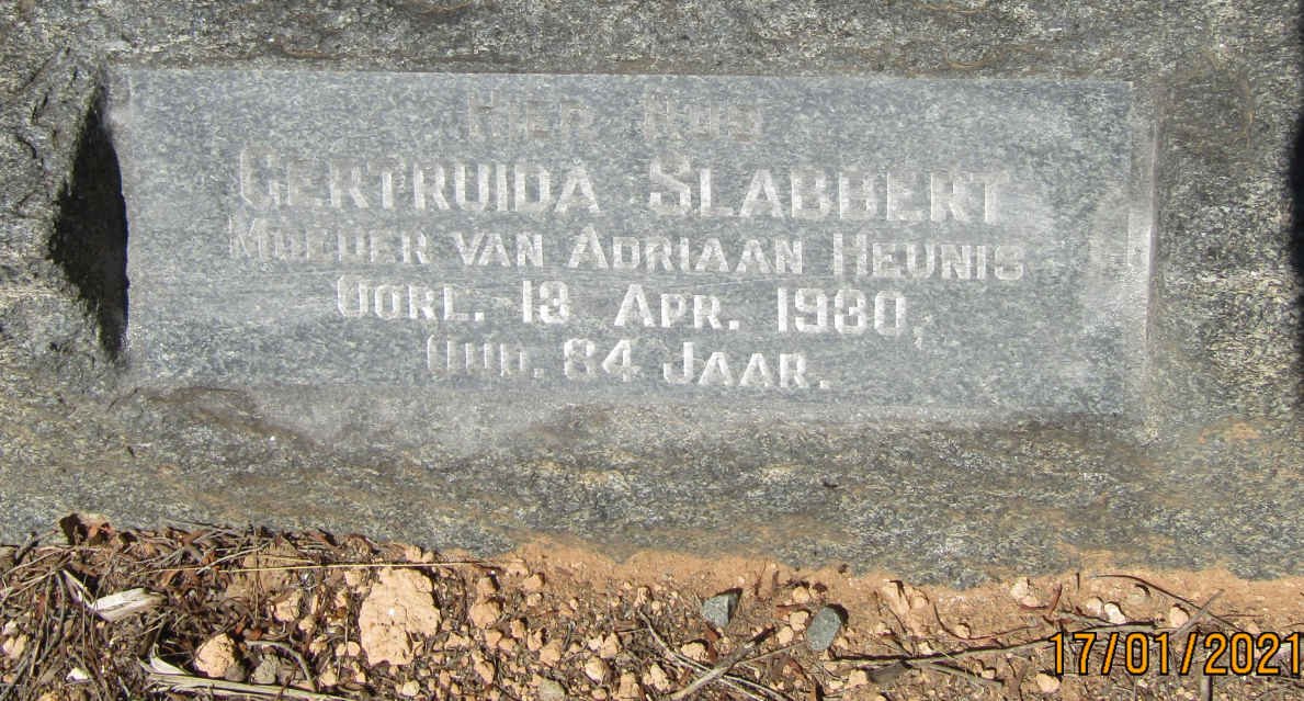 SLABBERT Gertruida -1930