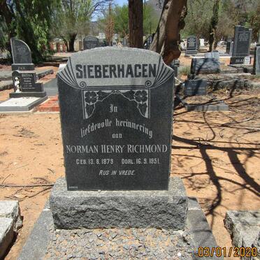 SIEBERHAGEN Norman Henry Richmond 1879-1951