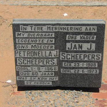SCHEEPERS Jan J. 1908-1973 &amp; Petronella J. -1968