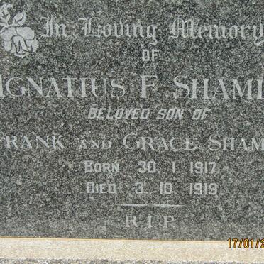 SHAMLEY Ignatius F. 1917-1919