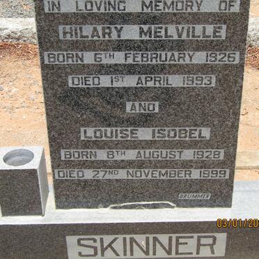 SKINNER Hilary Melville 1926-1993 &amp; Louise Isobel 1928-1999