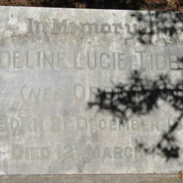 TIDBURY Adeline Lucie nee ORDEMANN 1885-19?4