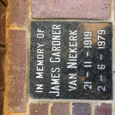 NIEKERK James Gardner, van 1919-1979