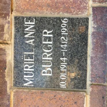 BURGER Muriël Anne 1914-1996