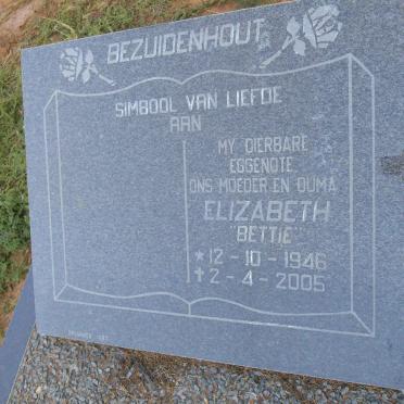 BEZUIDENHOUT Elizabeth 1946-2005