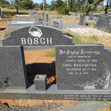 BOSCH Anna Magaretha nee GERBER 1922-1983
