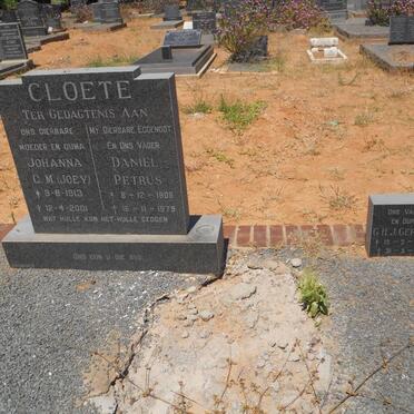 CLOETE Daniel Petrus 1906-1979 &amp; Johanna C.M. 1913-2001 :: GERICKE G.H.J. 1878-1961