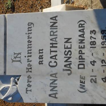 JANSEN Anna Catharina nee DIPPENAAR 1873-1959